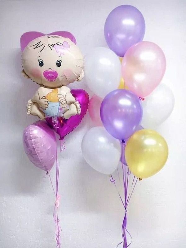Шары металлик на выписку из роддома — воздушные шары с доставкой в Москве | LovelyBall
