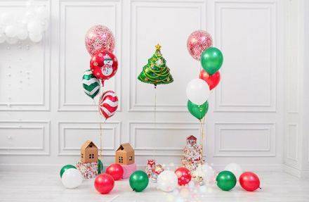 Новогодняя коллекция (малый сет №2) на новый год — купить за 3600 ₽ Новогодняя коллекция (малый сет №2) на новый год — воздушные шары с доставкой в Москве
