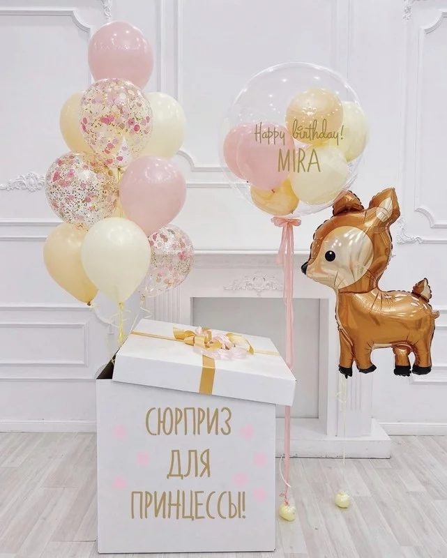 Фонтан из шаров и подарочная коробка - Детская сказка — купить за 6120 ₽ Фонтан из шаров и подарочная коробка - Детская сказка — воздушные шары с доставкой в Москве | LovelyBall