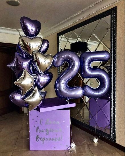 Композиция из шаров \" С 25-летием\" — купить за 8160 ₽ Композиция из шаров \" С 25-летием\" — воздушные шары с доставкой в Москве