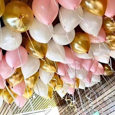 Шары под потолок Розовое золото — купить за 4800 ₽ Шары под потолок Розовое золото — воздушные шары с доставкой в Москве
