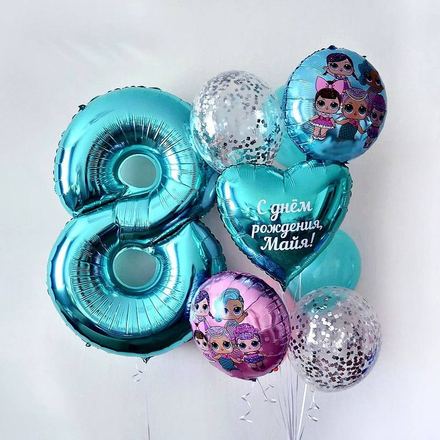 Композиция из шаров для девочки \" На 8 лет с Лол\" — купить за 3240 ₽ Композиция из шаров для девочки \" На 8 лет с Лол\" — воздушные шары с доставкой в Москве