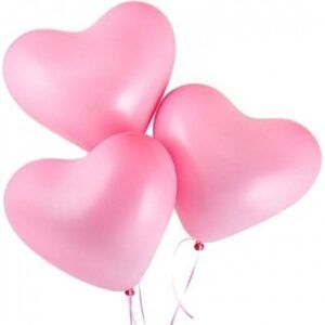 Латексный воздушный шар-сердце Розовый