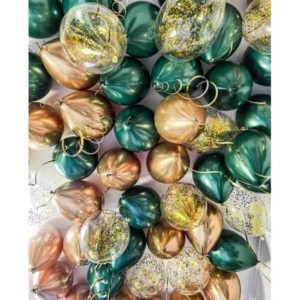 Шары на день рождения под потолок изумрудные шары