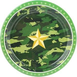 Тарелки Звездный Камуфляж, Темно-зеленый 23 см