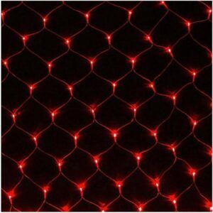 Электрическая гирлянда сетка светодиодная красная 180 лампочек 2х2 м