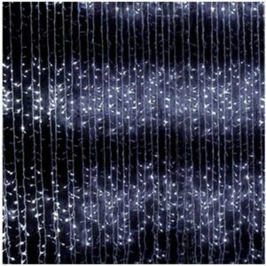Электрическая гирлянда "Штора-водопад" светодиодная холодный белый свет 384 лампочки 3х3 м
