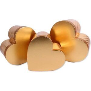 Набор коробок 3в1 сердце 29,5х26х16 / 26,5х25х14 / 23,5х22х12см, металлик золото