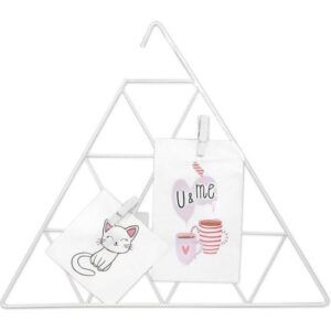 Панно решетка для фото с прищепками "Треугольник"