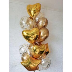 Фонтан шаров золотой праздник