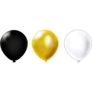 Шар Металлик ассорти (золотой, черный, белый)