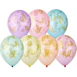 Шар Кристалл шелк рис. Бабочки золотые. 5ст.