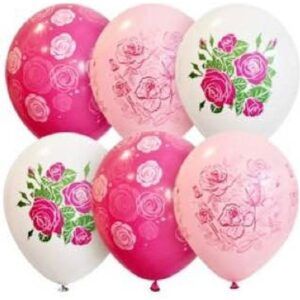 Шар Пастель+Декоратор (шелк) рис.Розы