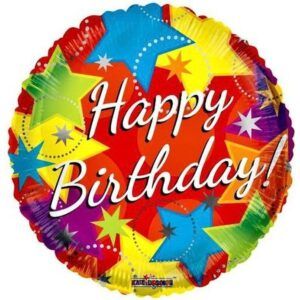 Круг Happy birthday! Звезды