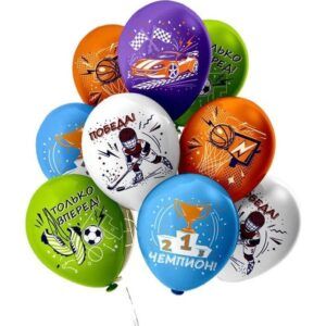 Шар Шелк рис. 1ст. 2цв. Чемпион! 5 дизайнов