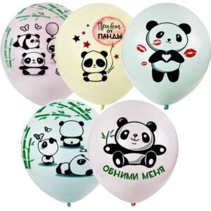 Шар Пастель ассорти рис. Панды Macaroons