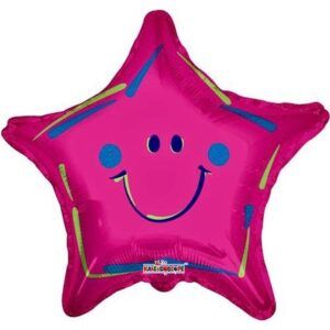 Звезда Смайл розовый