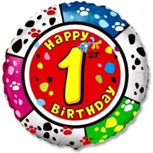 Круг Happy birthday! Цифра "1"