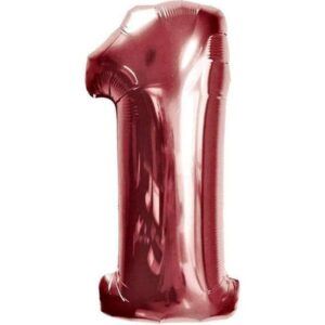 Шар ЦИФРА 1 розовый /Pink