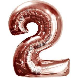 Шар ЦИФРА 2 розовый /Pink