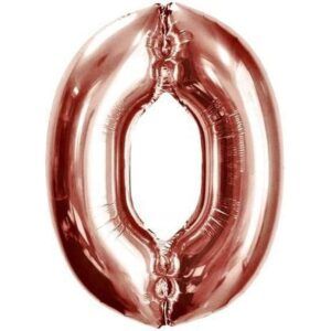 Шар ЦИФРА 0 розовый /Pink