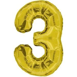 Шар ЦИФРА 3 золото /Gold