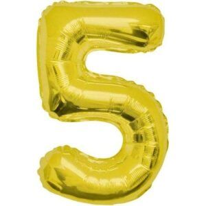 Шар ЦИФРА 5 золото /Gold