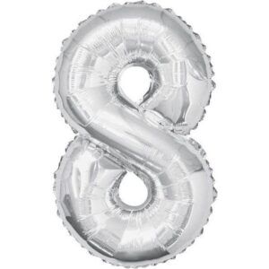 Шар ЦИФРА 8 серебро /Silver