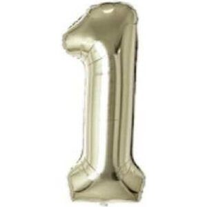 Шар ЦИФРА 1  белое золото/White gold