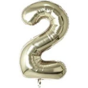 Шар ЦИФРА 2  белое золото/White gold