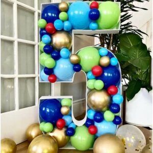 Композиция из шаров цифра дата 5 лет