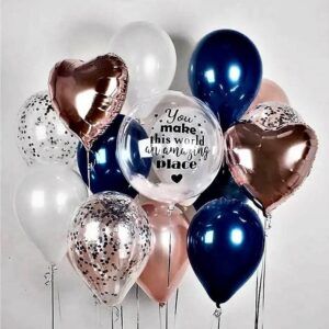 Композиция шаров сине белая сталь