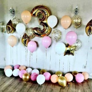 Композиция шаров цифра дата 3 годика  День рождения ребенка
