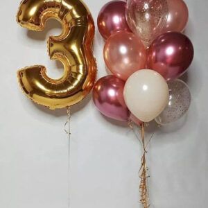 Сет из цифры и фонтана на день рождения девочки