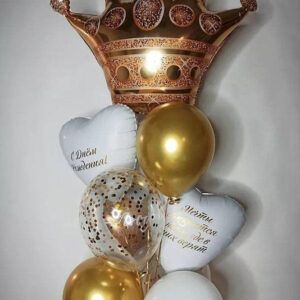 Фонтан из шаров с короной