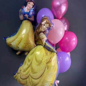 Сет с фольгированными фигурами Белоснежки и Белль