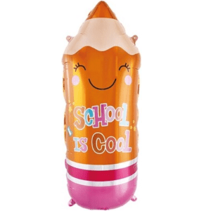 Шар (29''/74 см) Фигура, Школьный карандаш, Оранжевый, 1 шт.