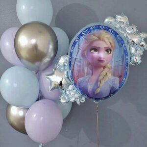 Сет из шаров с фольгированной фигурой "Холодное сердце"