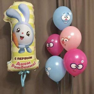 Сет из шариков на 1 годик "Смешарики"