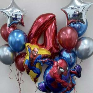 Сет из гелиевых шаров "Человек Паук"