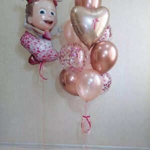 Сет с фольгированной фигурой "Маша с хвостиками"