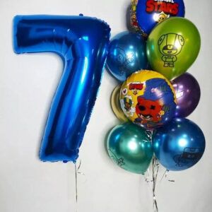 Сет из шаров на день рождения "Brawl Stars"