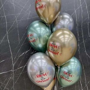 Латексные шары хром с рисунком