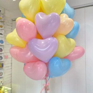 Пастельные сердца на 8 марта