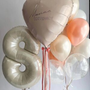 Композиция из шаров - Тюльпанный день