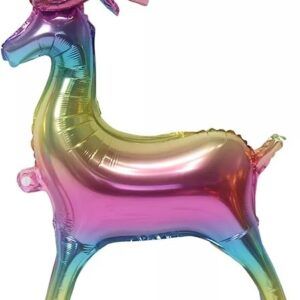 Шар 3D (69''/175 см) Фигура, Олень, Радужный, Градиент, 1 шт.