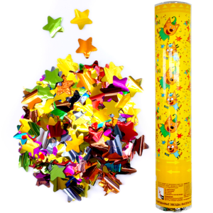 Пневмохлопушка (12/30 см), Три Кота, Звезды фольга, Ассорти, 1 шт.