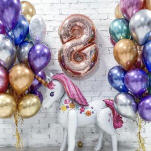 Фонтан из шаров - Зеркальный единорог