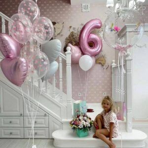 Композиция из шаров -Нежный день