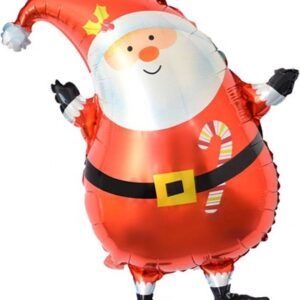 Шар (29''/74 см) Фигура, Дед Мороз в красном колпачке, 1 шт.